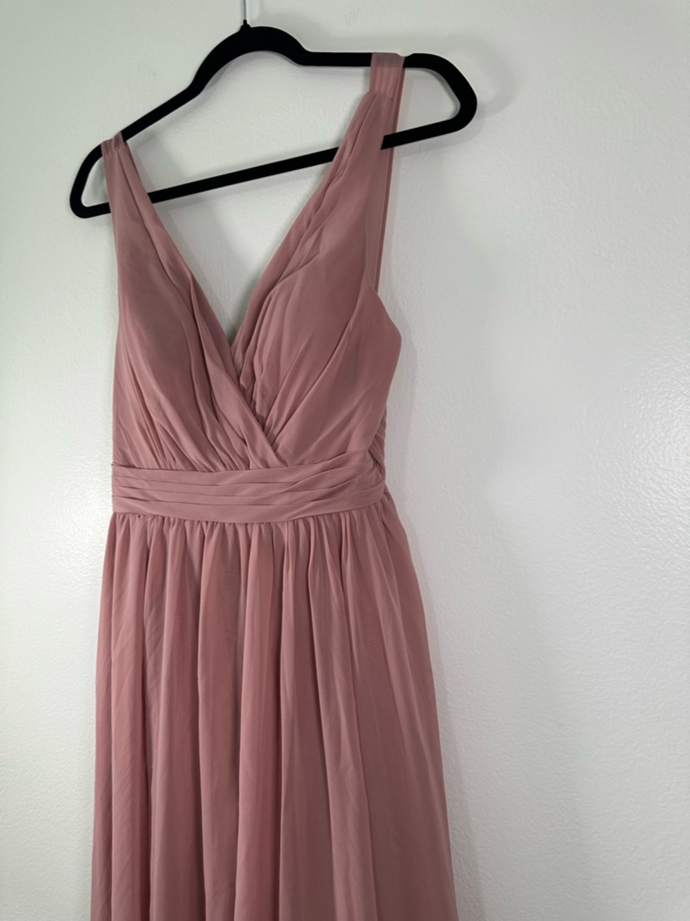 Azazie Kora Dress A6 Dusty Rose Chiffon Bridesmaid A-Line Formal Wedding - Picture 9 of 15